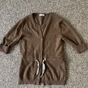 Brunello Cucinelli Cashmere Brown Cardigan Sweater XS